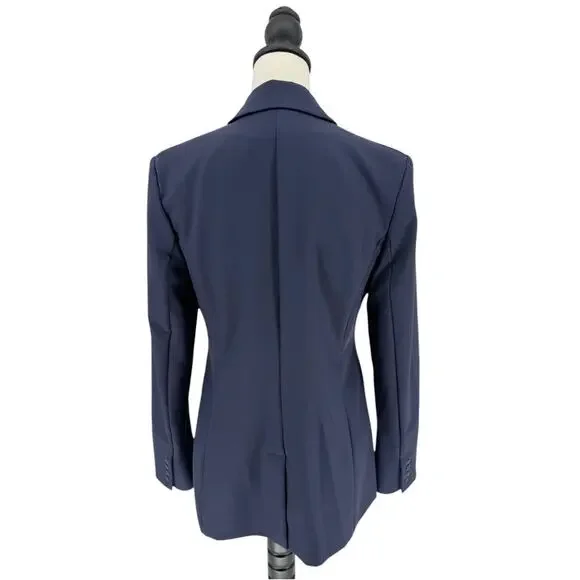 Quince Scuba Dickey Jacket in Navy Blue Cashmere Dickey Blazer Insert Size Small - Picture 8 of 16